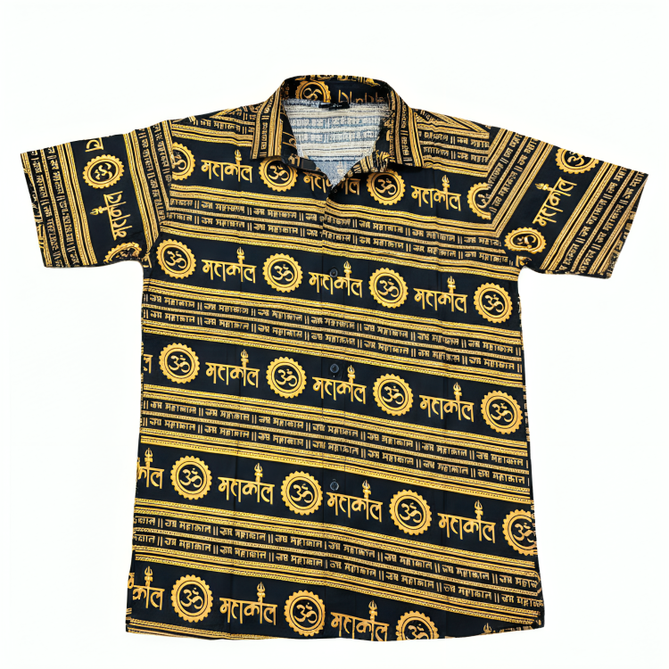 Black White Mahakal kurta