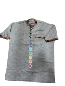 Grey Chakras Printed Cotton Kurta