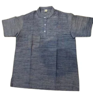 Grey Printed Cotton Kurta