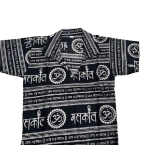 Black White Mahakal kurta